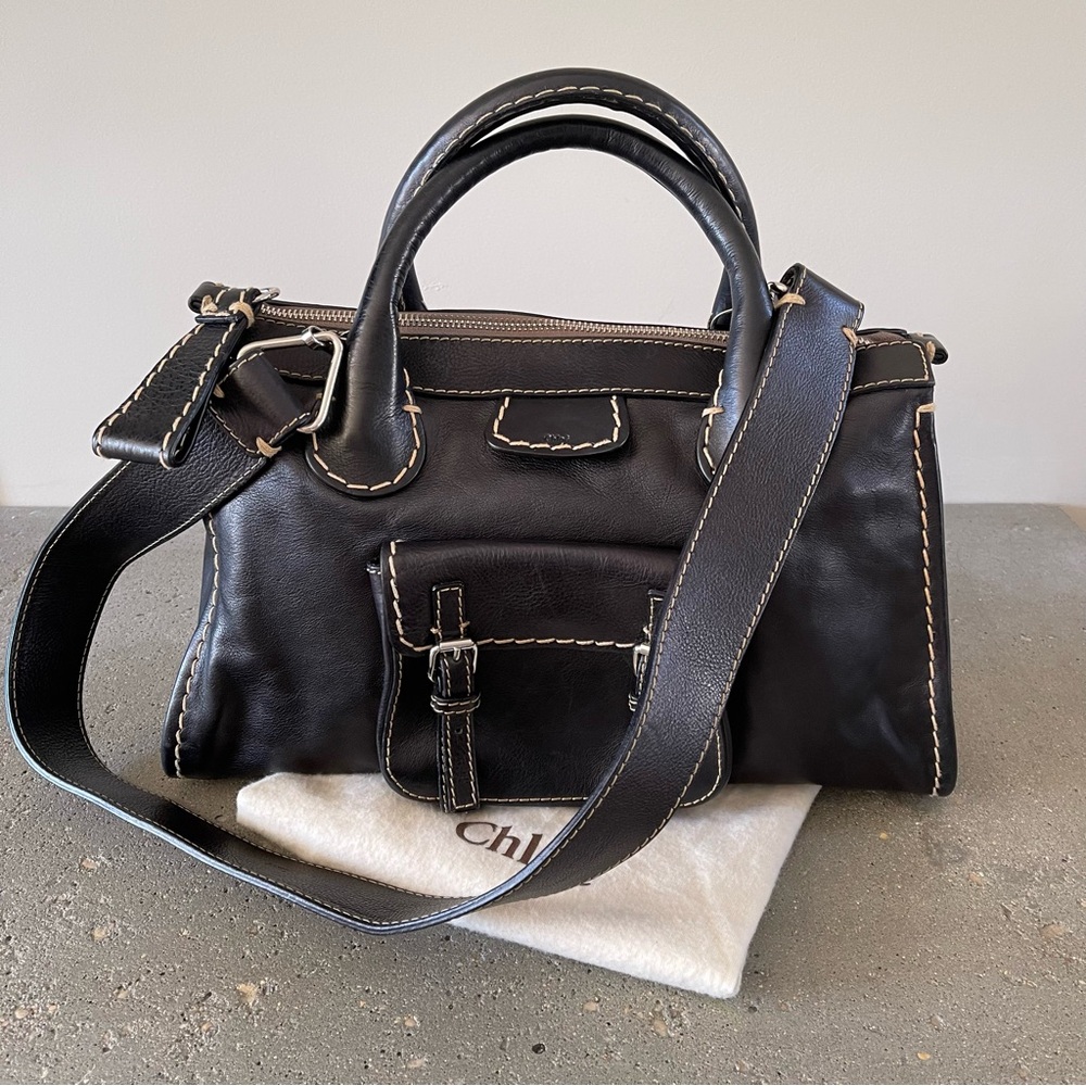 CHLOE EDITH Medium Leather Shoulder Bag - Picture 2 of 15